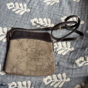 Alviero Martini Tan and Brown Crossbody Bag